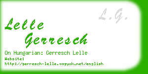 lelle gerresch business card